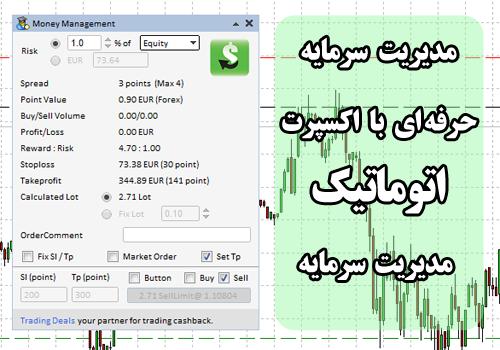 اکسپرت مدیریت سرمایه Money Management Tool TD برای متاتریدر 4