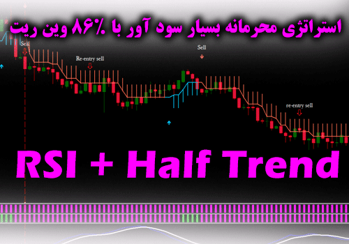 استراتژی محرمانه بسیار سود آور با 86% وین ریت – RSI + Half Trend