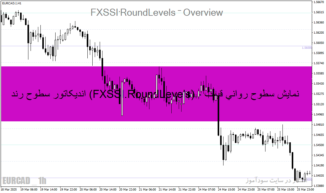 اندیکاتور سطوح رند (FXSSI.RoundLevels) - نمایش سطوح روانی قیمت روی نمودار