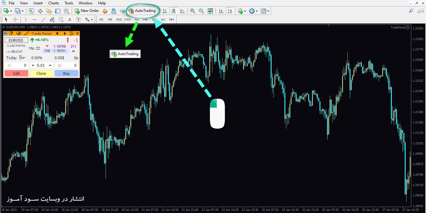 اکسپرت اتوماتیک دستیار معاملات TradePanel برای متاتریدر 4